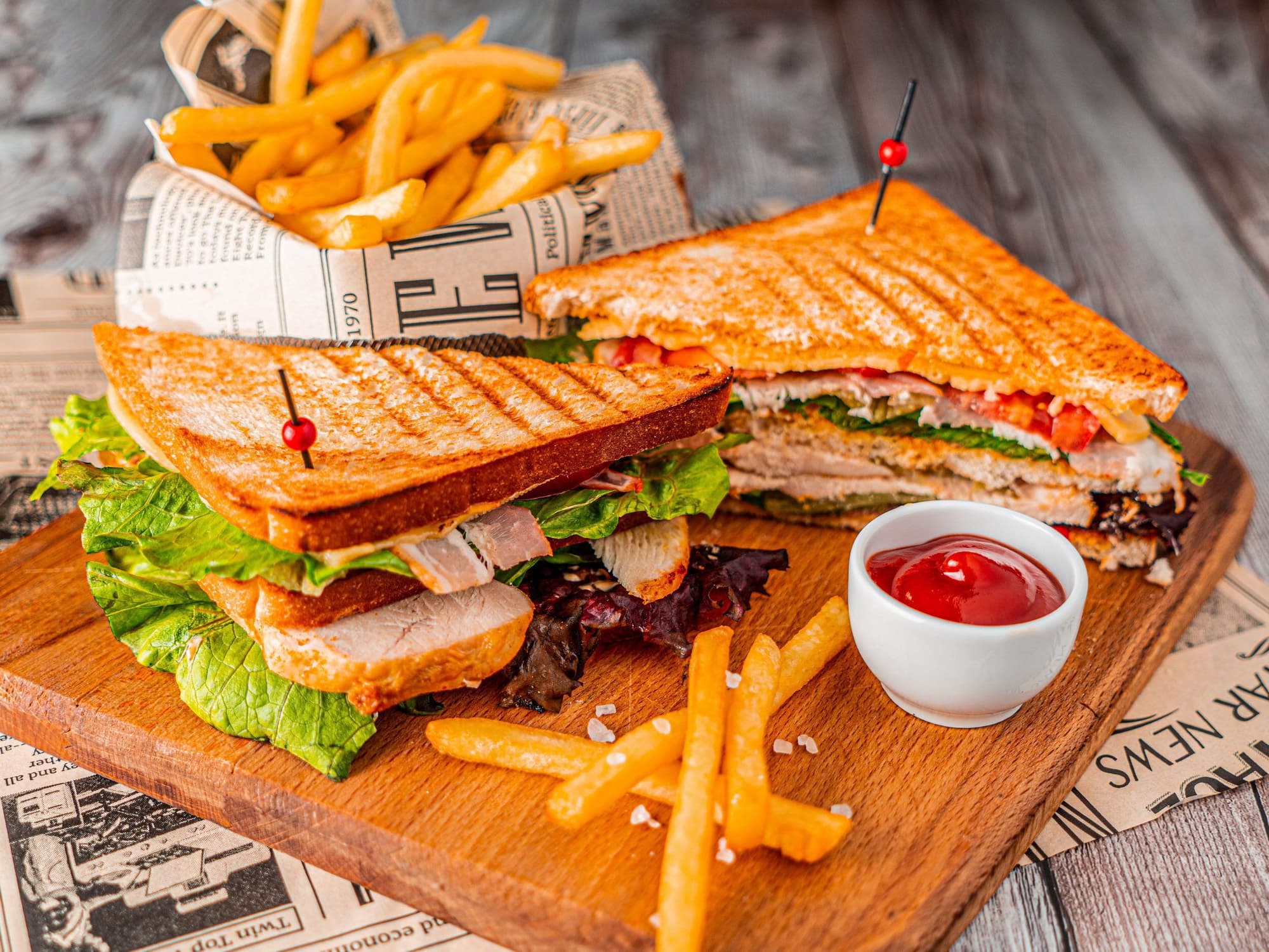 (Меню зала) Клаб сендвич